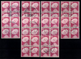Deutschland (BRD), MiNr. 851, 10 Viererblöcke, Gestempelt - Used Stamps