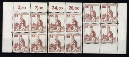 Deutschland (BRD), MiNr. 1139 A I, 3 Viererblöcke, Postfrisch - Neufs