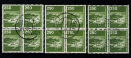 Deutschland (BRD), MiNr. 1137, 3 Viererblöcke, Gestempelt - Used Stamps