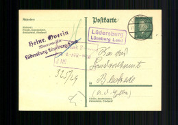 Lüdersburg Lüneburg Land, Landpoststempel Auf Ganzsache - Other & Unclassified