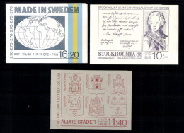 Schweden, MiNr. MH 99, 100, 101, Postfrisch - Other & Unclassified
