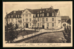AK Ludwigshafen A. Rh., Krankenhaus - Hauptgebäude Aus Der Vogelschau  - Ludwigshafen