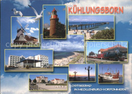 72336052 Kuehlungsborn Ostseebad Windmuehle Moewen Leuchtturm Seebruecke Hotel S - Kühlungsborn