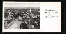 Mini-AK Memmingen, Marktplatz Und Teil Der Stadt Aus Der Vogelschau  - Other & Unclassified