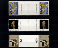 Aland, 6 Zwischenstegpaare Aus 1992, Postfrisch / MNH - Ålandinseln