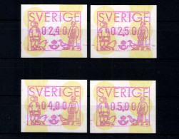 Schweden, Automaten, MiNr. 1, 4 Werte, Postfrisch - Andere & Zonder Classificatie