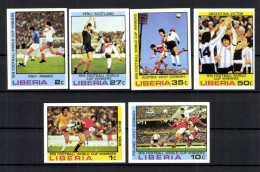 Liberia, Fußball, MiNr. 1075-1080 B, WM 1978, Postfrisch - Liberia