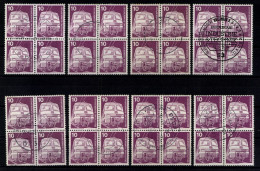 Deutschland (BRD), MiNr. 847, 8 Viererblöcke, Gestempelt - Used Stamps