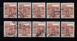 Deutschland (BRD), MiNr. 1143 A II, 10 Marken, Gestempelt - Oblitérés