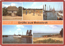 72334096 Bodstedt Rohrdachhaus Ferienlager Zeesenboote Hafen Motorschiff Strand  - Other & Unclassified