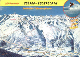 72333922 Soelden Oetztal Hochsoelden Skigebiet Panoramakarte Soelden - Other & Unclassified