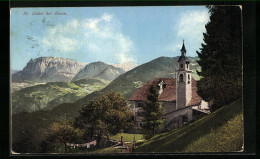 Cartolina St. Isidor /Bozen, Kirche Vor Bergpanorama  - Bolzano (Bozen)