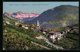 Cartolina Bozen, St. Magdalena A. D. Rittenbahn, Rosengarten  - Bolzano (Bozen)