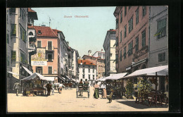 Cartolina Bozen, Partie Am Obstmarkt  - Bolzano (Bozen)