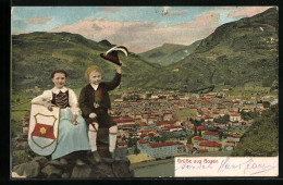 Cartolina Bozen, Ortsansicht Aus Der Vogelschau  - Bolzano (Bozen)