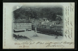 Lume Di Luna-Cartolina Bozen, Der Waltherplatz Bei Vollmond  - Bolzano (Bozen)