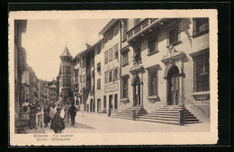 Cartolina Bozen, Die Silbergasse  - Bolzano (Bozen)