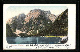 Cartolina Pragser Wildsee, See Am Fusse Der Berge  - Sonstige & Ohne Zuordnung