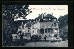 AK Bad-Brückenau, Ev. Kirche, Villa Füglein, Sanatorium  - Other & Unclassified