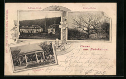 AK Brückenau, Schloss-Hotel, Königs-Eiche, Stahlquelle  - Other & Unclassified