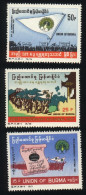 BURMA/MYANMAR STAMP 1970 ISSUED MARCHER COMMEMORATIVE SET, MNH - Myanmar (Burma 1948-...)