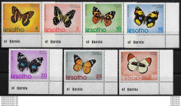 1973 Lesotho Butterflies 7v. MNH SG N. 239/45 - Other & Unclassified