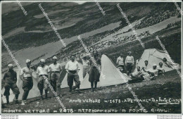 Ce162 Cartolina Fotografica Monte Vettore Attendamento A Ponte Cibul Marche - Ascoli Piceno