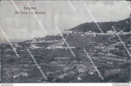 Cd401 Cartolina Bergamo Citta' Vie Torni E S.martino 1919 - Bergamo