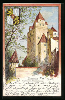 AK Landshut, Burg Trausnitz, Wittelsbacherturm  - Landshut