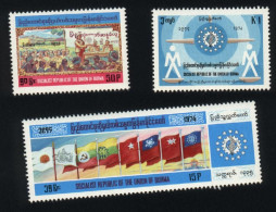 BURMA/MYANMAR STAMP 1974 ISSUED OPEN AIR COMMEMORATIVE SET, MNH - Myanmar (Birma 1948-...)