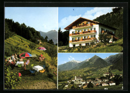 Cartolina Schenna Bei Meran, Pension Alpenrose, Garten, Teilansicht  - Sonstige & Ohne Zuordnung