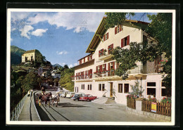 Cartolina Schenna Bei Meran, Gasthof Und Restaurant Schennaerhof Mit Pferdewagen  - Sonstige & Ohne Zuordnung