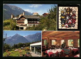 Cartolina Schenna Oberhalb Meran, Hotel Tyrol, Innenansicht, Garten  - Autres & Non Classés