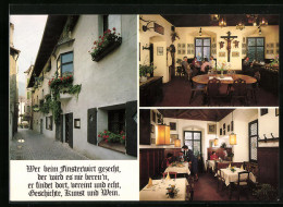 Cartolina Brixen /Südtirol, Restaurant Finsterwirt, Domgasse3, Aussen- Und Innenansicht  - Autres & Non Classés