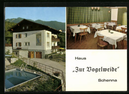 Cartolina Schenna /Meran, Hotel Haus Zur Vogelweide, Pool, Innenschau  - Sonstige & Ohne Zuordnung