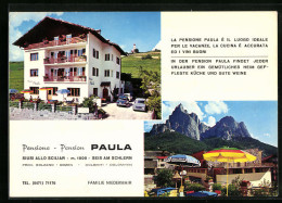 Cartolina Seis Am Schlern, Pension Paula, Terrasse Mit Bergblick  - Other & Unclassified