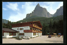 Cartolina Seis Am Schlern, Hotel Ritterhof, Haus Mit Parkplatz  - Autres & Non Classés