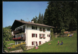 Cartolina Seis Am Schlern, Hotel Schlosserhaus, Gäste Auf Der Liegewiese  - Other & Unclassified