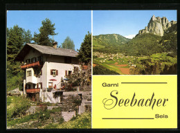 Cartolina Seis Am Schlern, Gasthof Seebacher, Ort Und Umgebung  - Autres & Non Classés