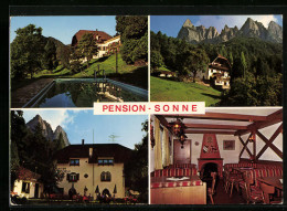 Cartolina Seis Am Schlern, Pension Sonne, Pool, Speiseraum  - Other & Unclassified