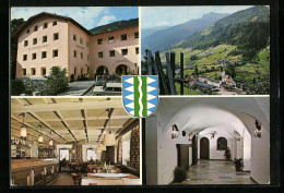 Cartolina Steinhaus I. Ahrntal, Hotel Steinhauswirt, Innenschau, Wappen  - Autres & Non Classés