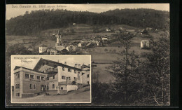 Cartolina San Genesio Presso Bolzano, Albergo Al Cavallino, Panorama  - Bolzano (Bozen)