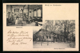 AK Leinhausen, Garten-Restaurant - Gebäude, Gastraum  - Other & Unclassified