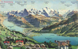 13979686 St_Beatenberg_BE Panoramakarte Mit Brienzersee Und Thunersee - Other & Unclassified