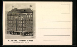 AK Hamburg-Neustadt, Streit`s Hotel Am Jungfernstieg 36-38  - Mitte