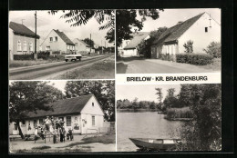 AK Brielow, Chausseestrasse, Hauptstrasse, Kindergarten Und Partie Am See  - Other & Unclassified