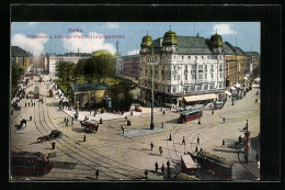 AK Berlin, Strassenbahnen Auf Potsdamer- U. Leipzigerplatz Mit Leipzigerstrasse  - Strassenbahnen