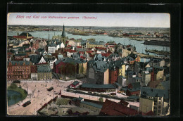 AK Kiel, Blick Vom Rathausturm Auf Stadt Mit Strassenbahn  - Strassenbahnen