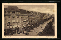 AK Düsseldorf, Strassenbahn In Der Graf Adolfstrasse  - Tramways