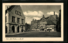 AK Kiel, Altes Rathaus Und Markt Mit Strassenbahn  - Tramways